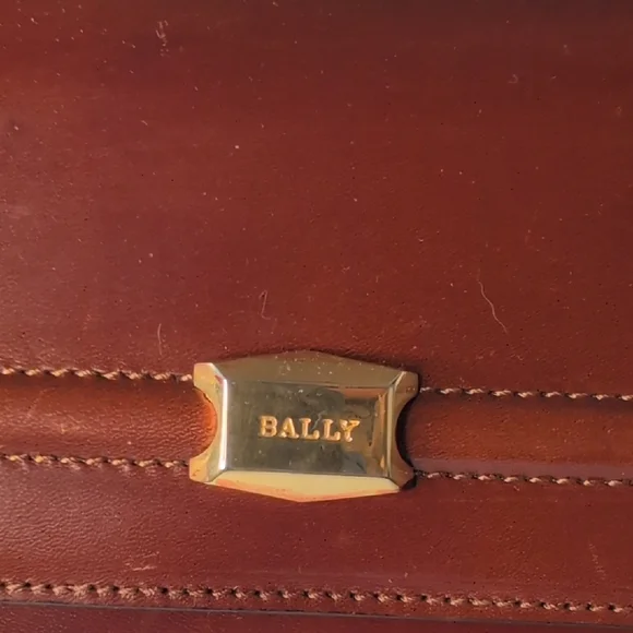 Bally Vintage Chestnut Brown Leather Top-Handle Satchel 1970's - Picture 7 of 14